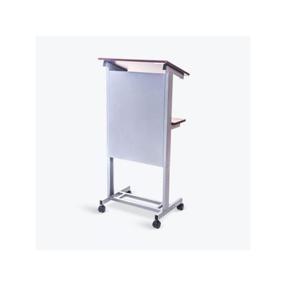 LX-ADJ-DW Adjustable Height Lectern Podium Mobile Presentation Station.