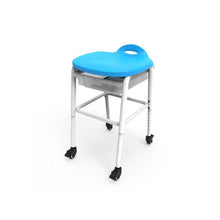 Adjustable-Height Stackable Classroom Stool with Wheels and Storage
