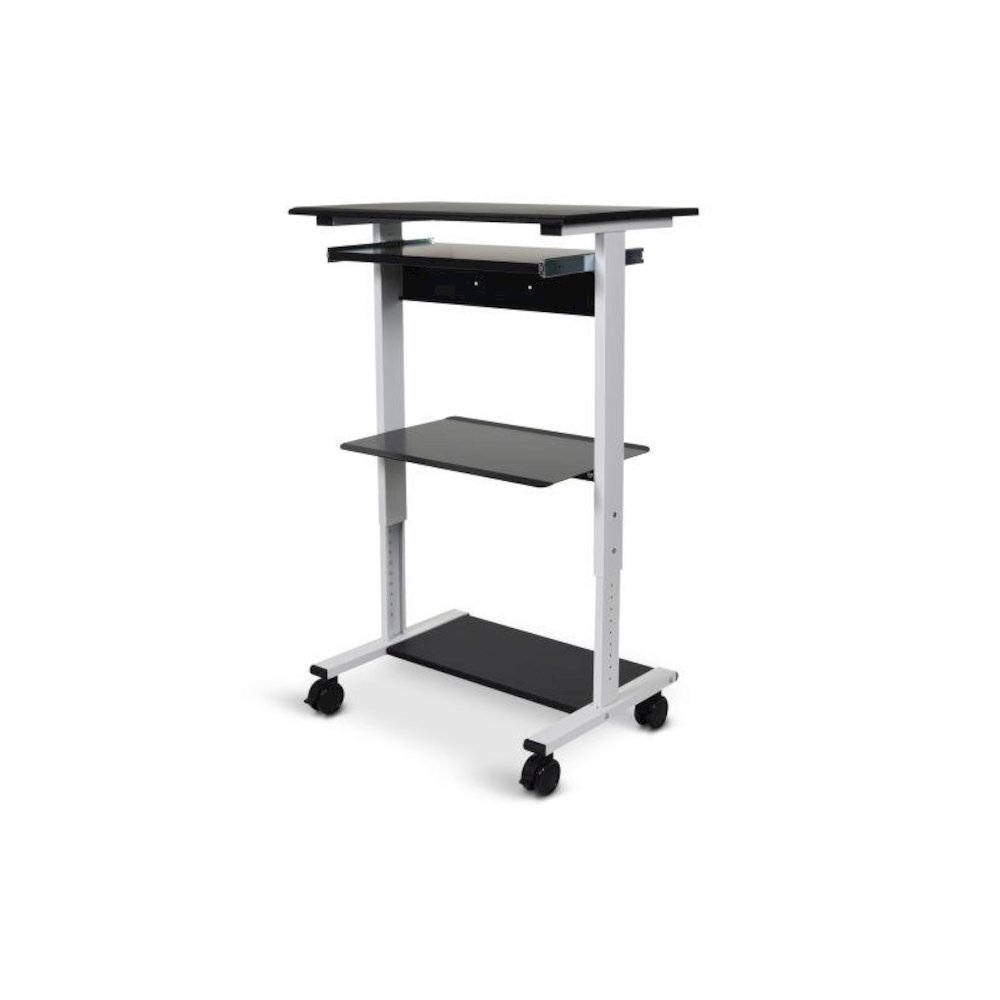 STAND-WS30 Mobile 3 Shelf Adjustable Stand Up Workstation