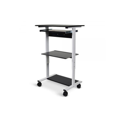 STAND-WS30 Mobile 3 Shelf Adjustable Stand Up Workstation