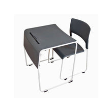 LIGHTWEIGHT STACKABLE STUDENT SET OF 4 DESKS AND 4 CHAIRS
