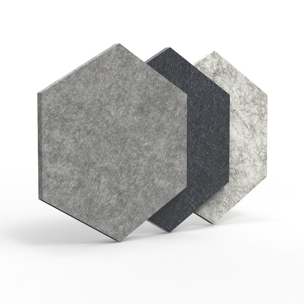 PET Hexagon Ocean Foam Pack 12pc-2 Thickness. 2 Gray 1 Blue