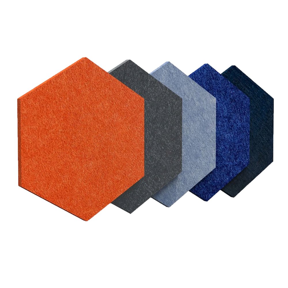 PET Hexagon Midnight Blue Color Pack 6pc,2 Thickness, GP-57