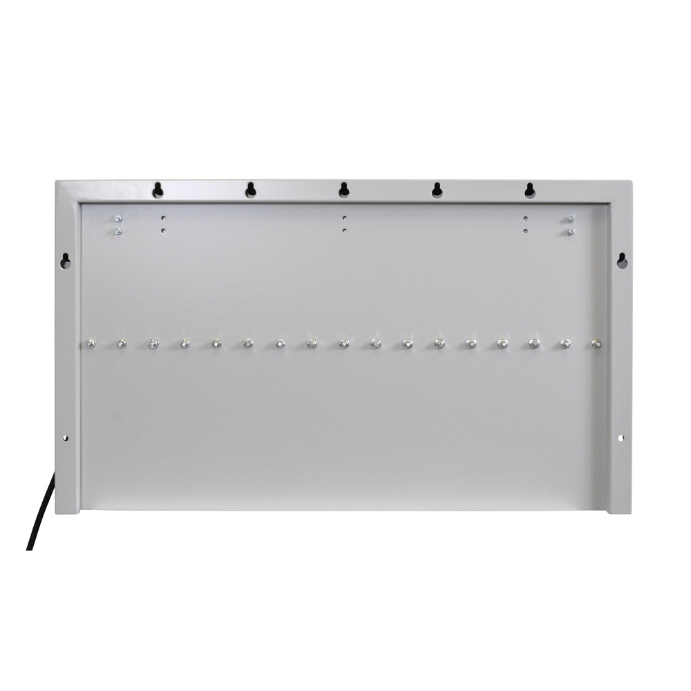 Wall/ Desk Charging Box 16 Tablets/Chromebooks includes a 16 outlet horizontal power strip.
