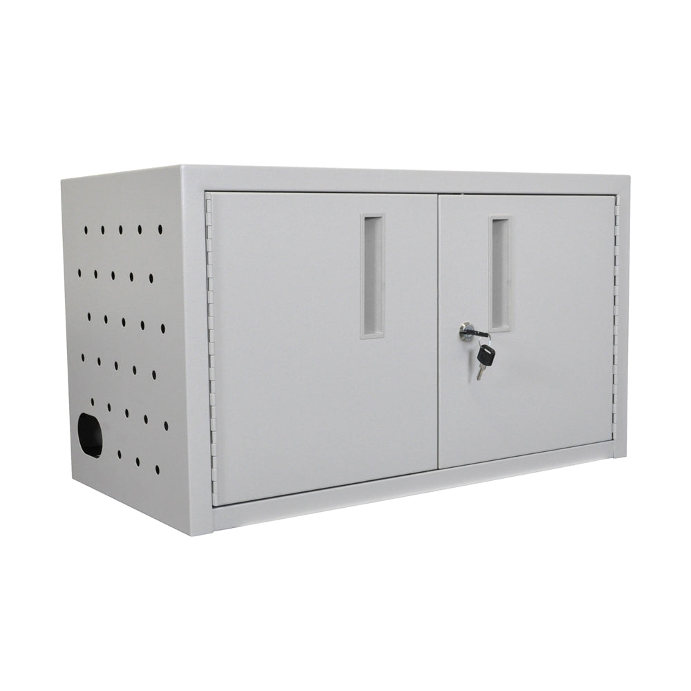 Wall/ Desk Charging Box 16 Tablets/Chromebooks includes a 16 outlet horizontal power strip.