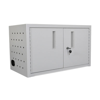 Wall/ Desk Charging Box 16 Tablets/Chromebooks includes a 16 outlet horizontal power strip.