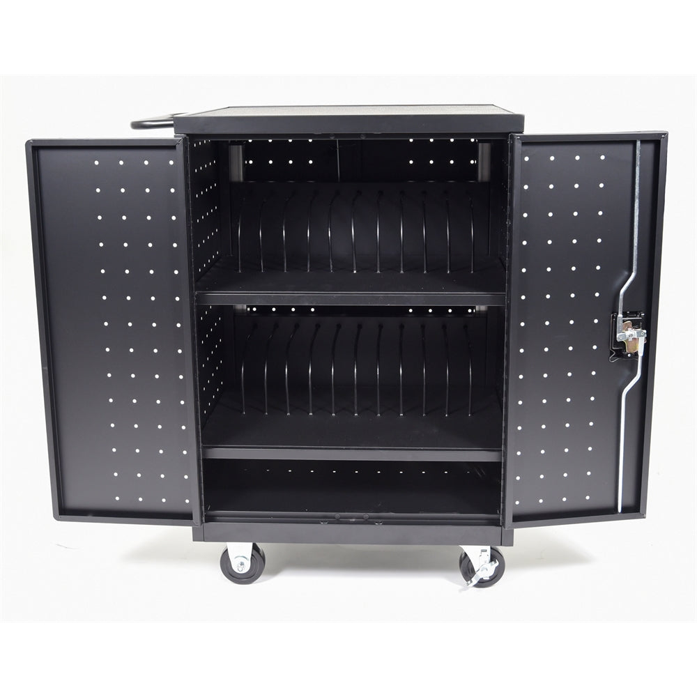Black 24 Laptop Computer Charging Cart