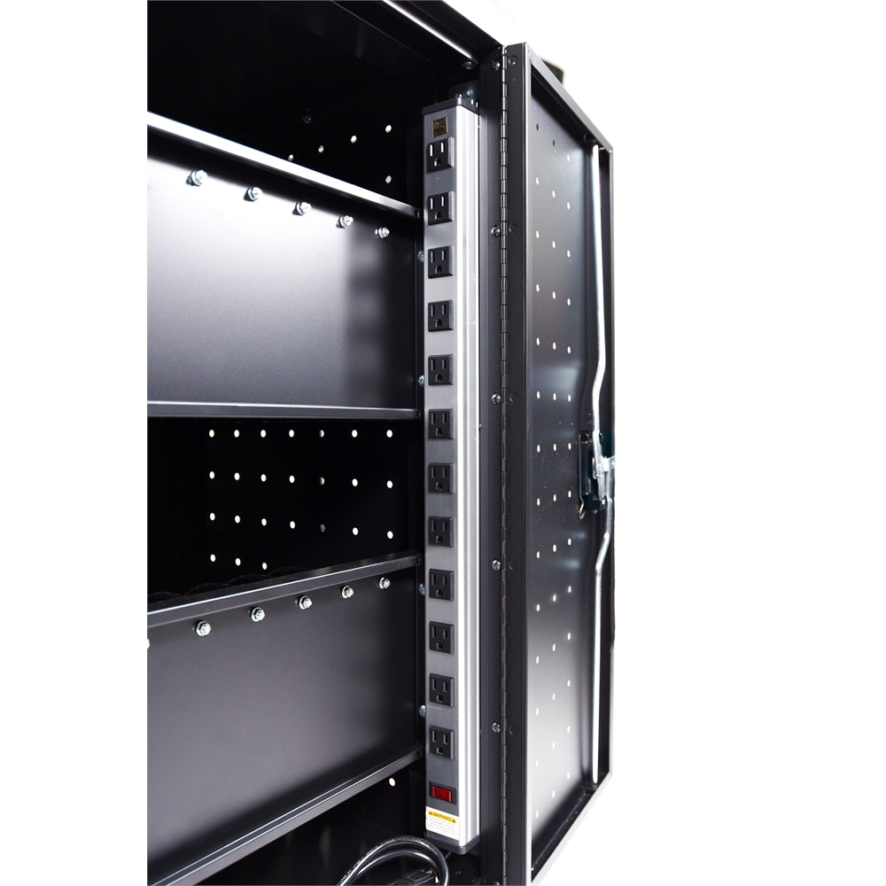Black 24 Laptop Computer Charging Cart