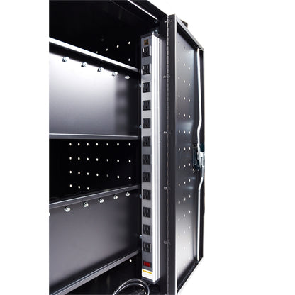 Black 24 Laptop Computer Charging Cart