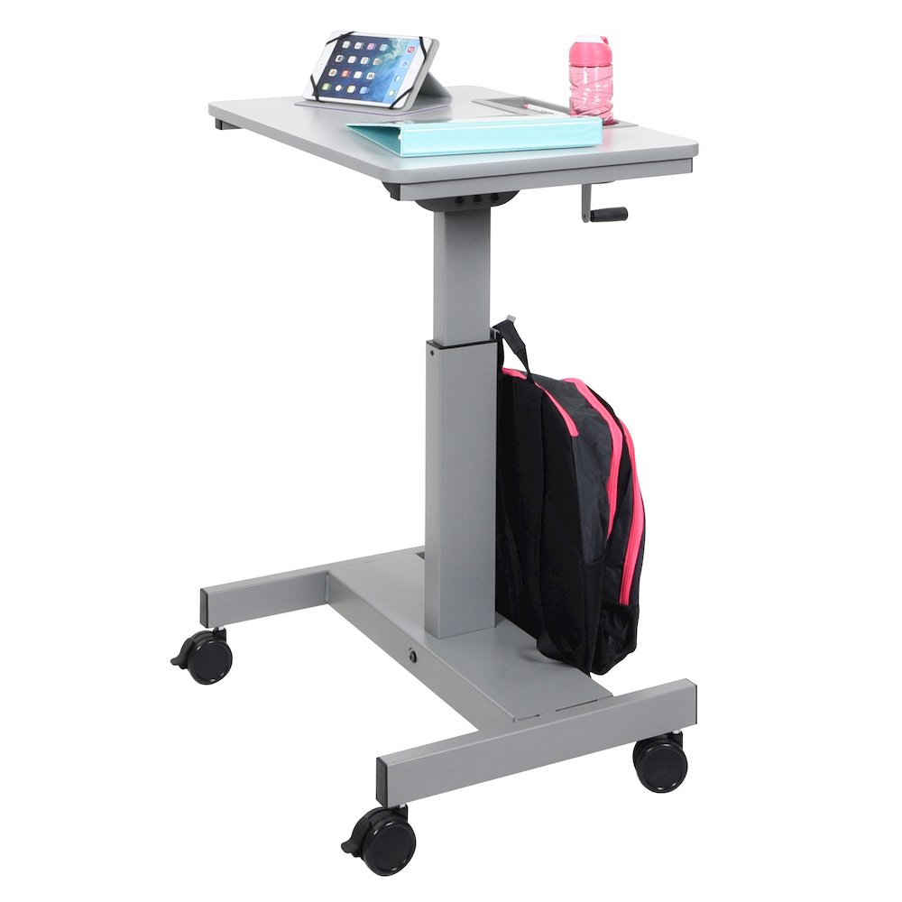 Sit Stand Desk with Crank Handle