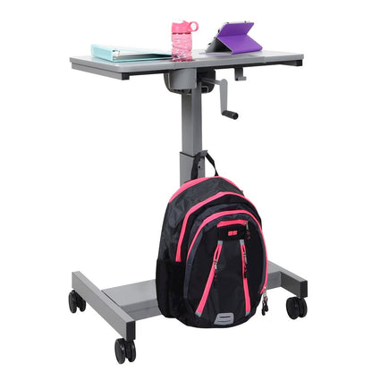 Sit Stand Desk with Crank Handle