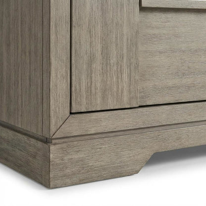 Grey 3-Drawer Nightstand with Usb Port for Modern Bedroom Storage