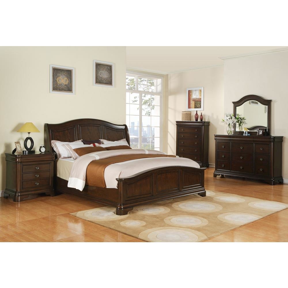 Conley Cherry King  Panel Bed