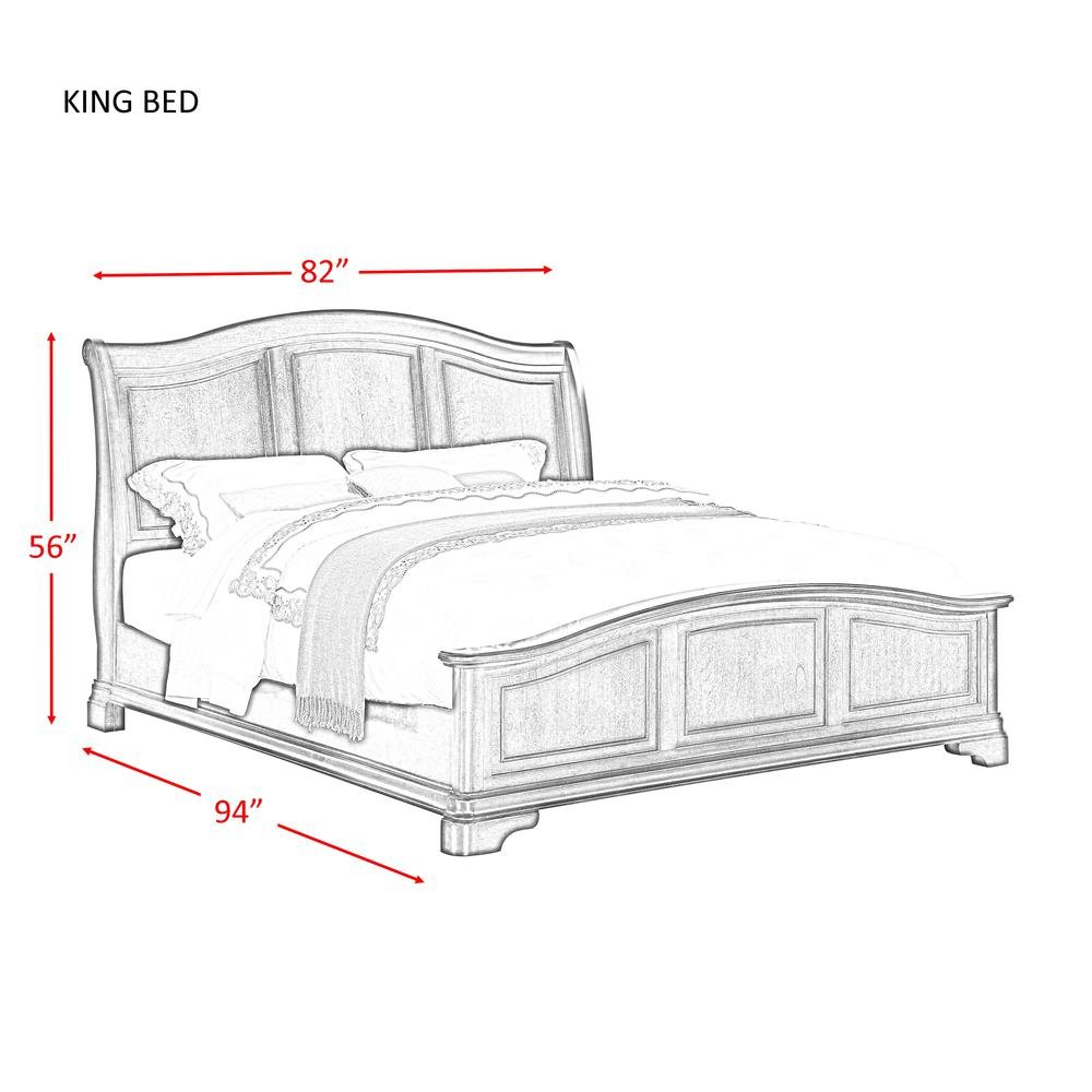 Conley Cherry King  Panel Bed