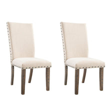 Upholstered Side Chair, Traditional Accent Dining Chair,White Set of 2