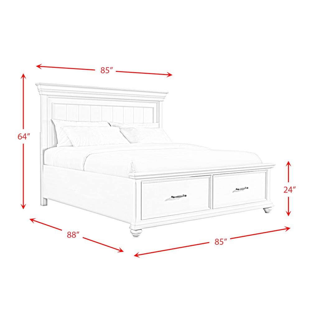 Brooks King Platform Storage Bed in Black