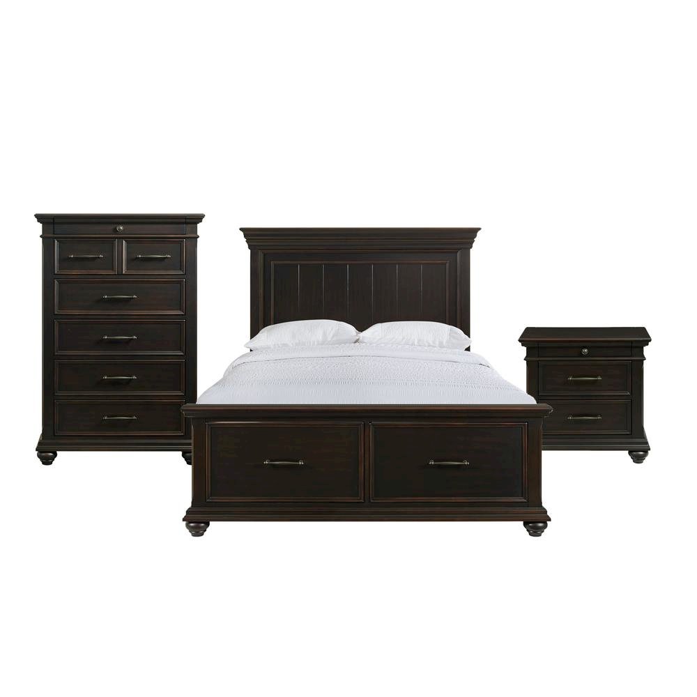Brooks King Platform Storage Bed in Black