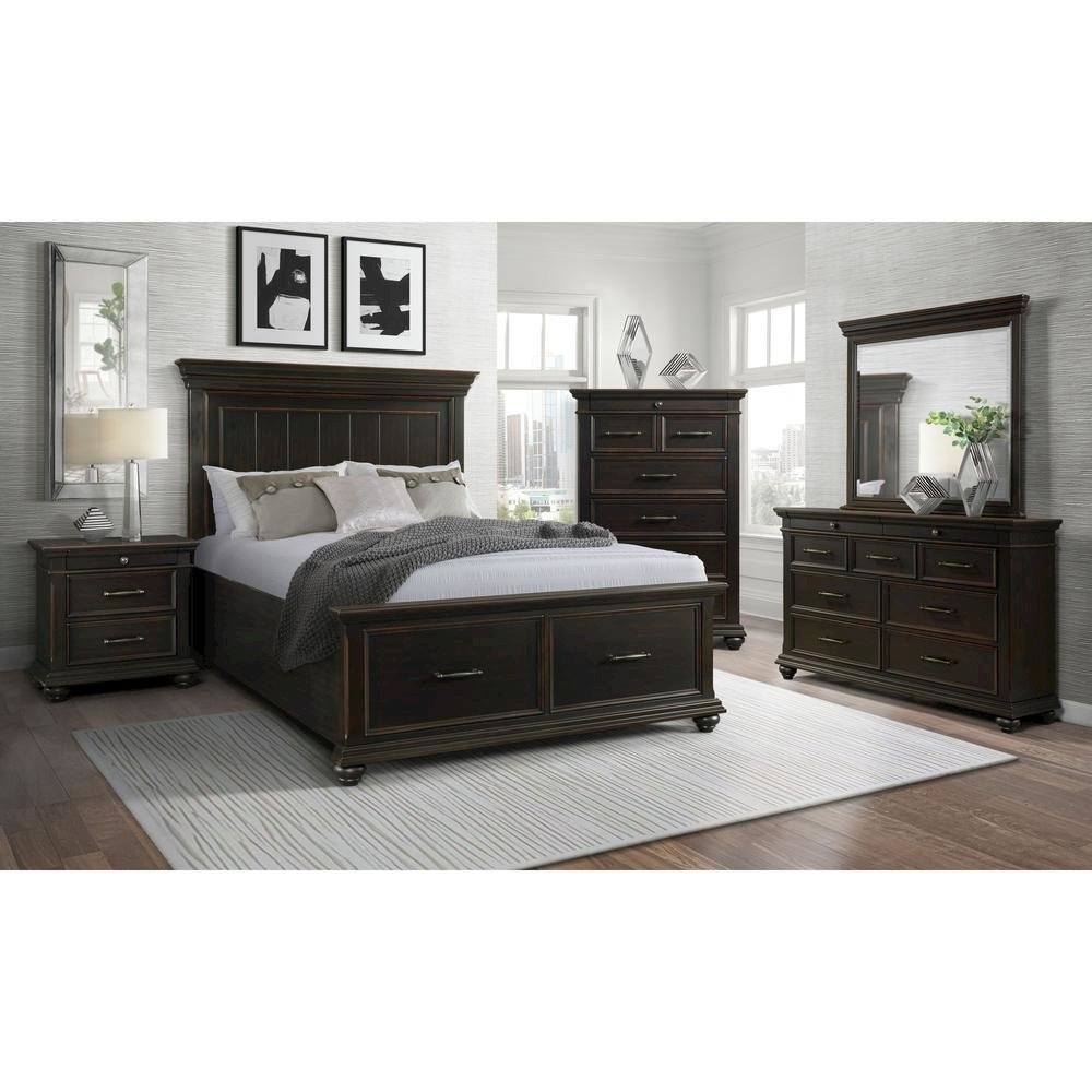 Brooks King Platform Storage Bed in Black