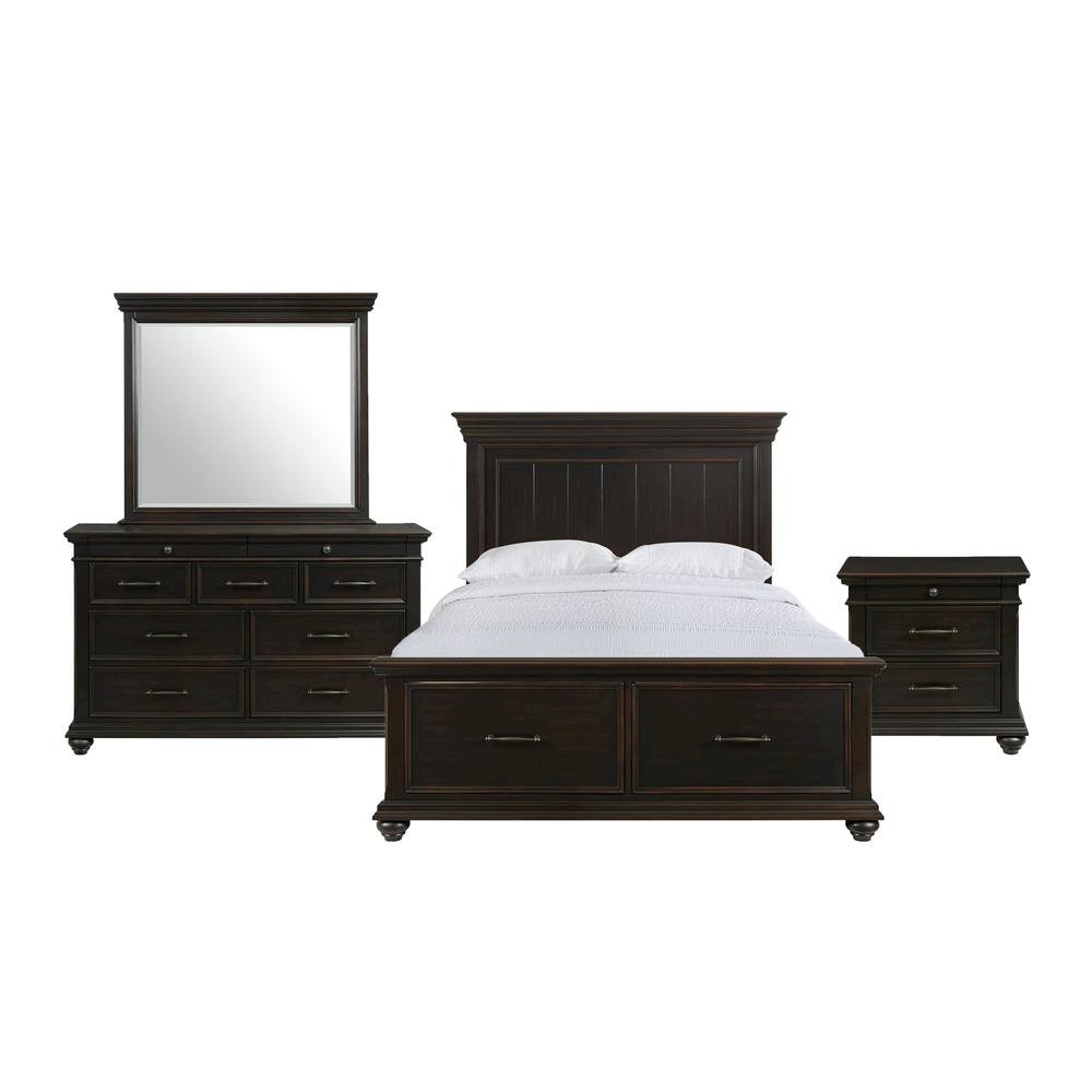 Brooks King Platform Storage Bed in Black