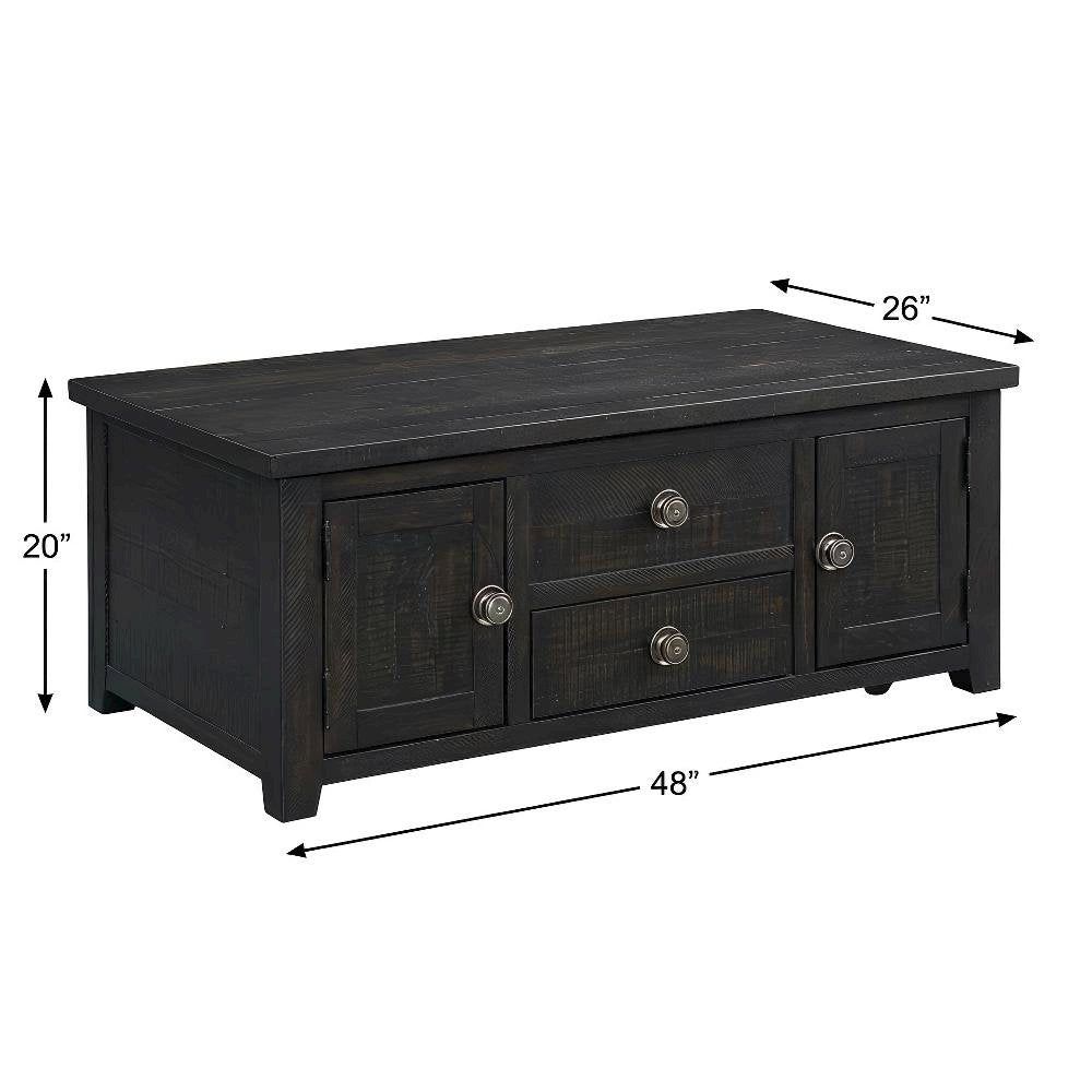 Espresso 2-Drawer Coffee Table with Lift Top and Spacious Storage Compartments
