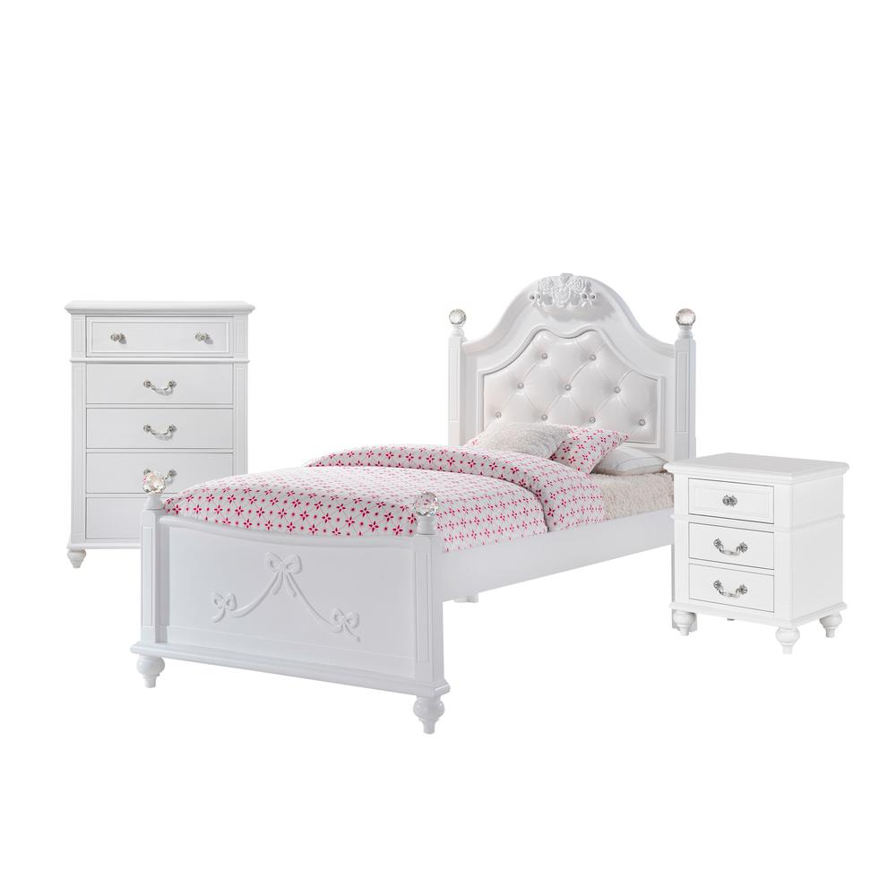 Annie Twin Platform 3PC Bedroom Set w/ Storage Trundle