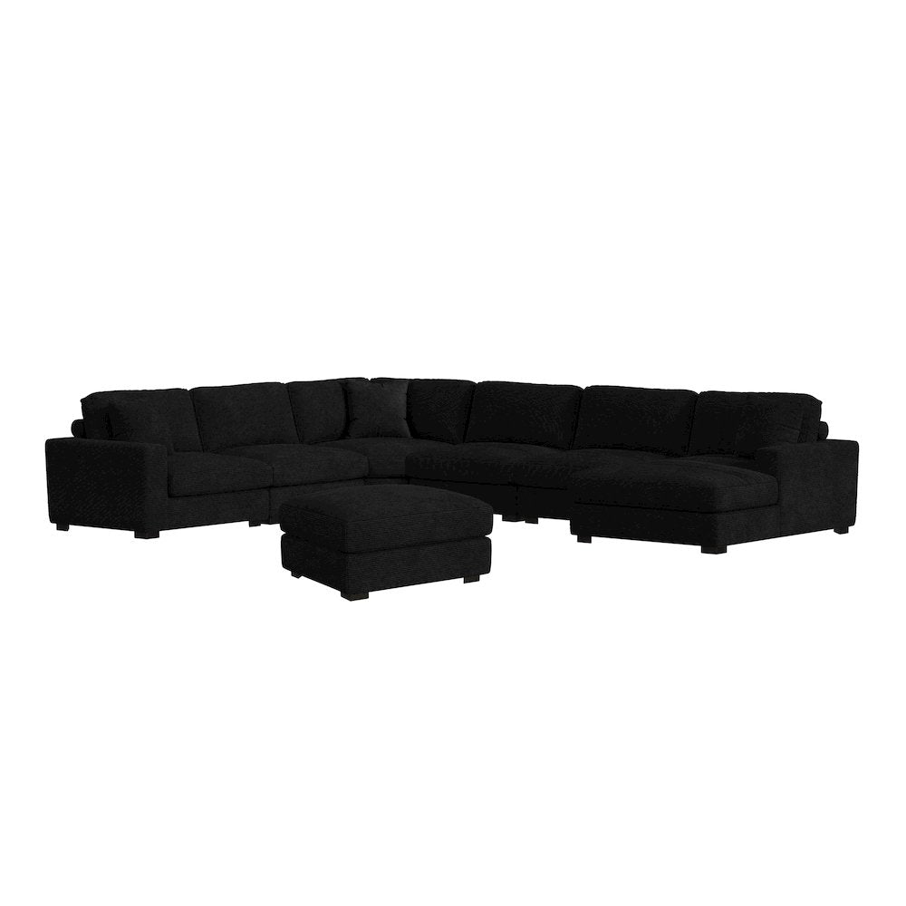 Arizona Modular Ottoman in Steno Black