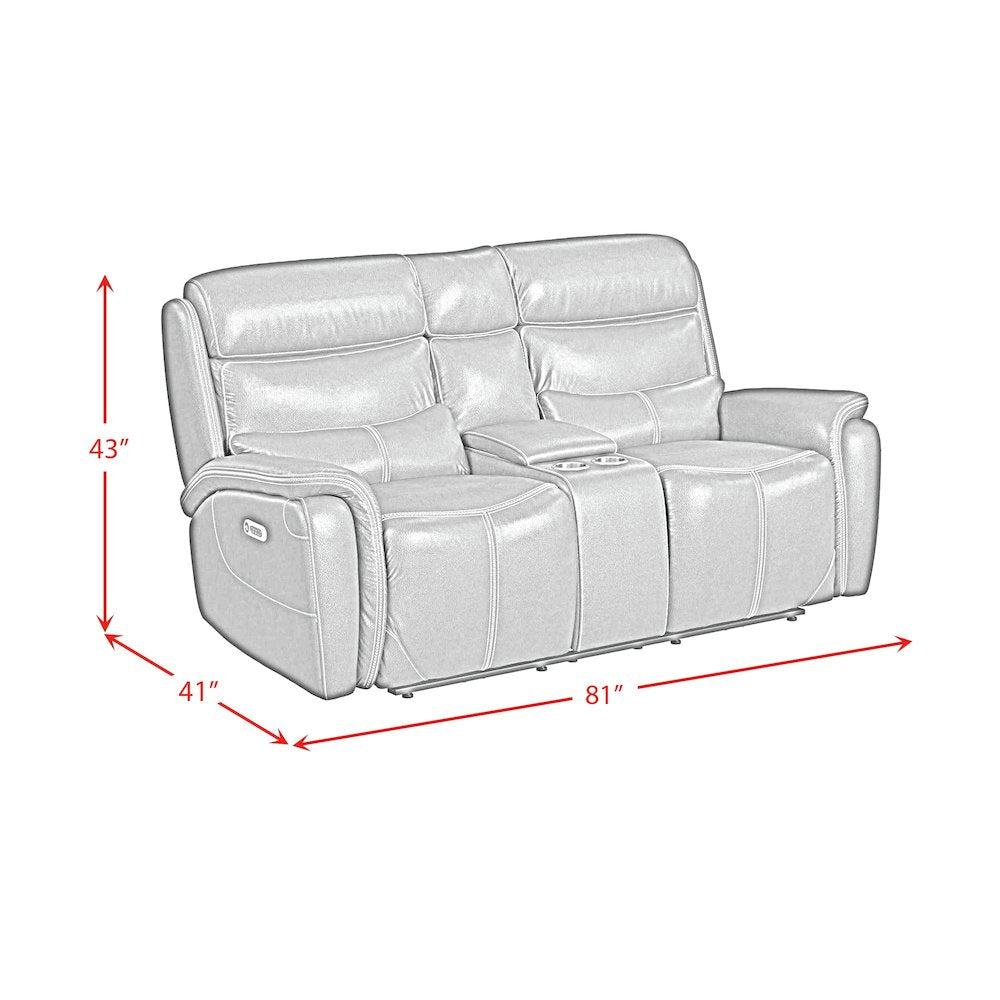 Florin  2PC Living Room Set in Pebble Navy-Sofa & Loveseat