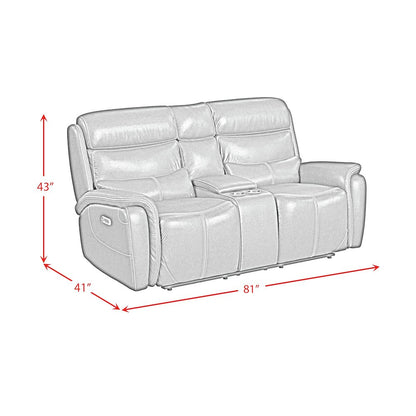 Florin  2PC Living Room Set in Pebble Navy-Sofa & Loveseat