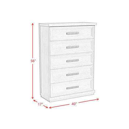 Rhiannon King Storage 3PC Bedroom Set in Antique White