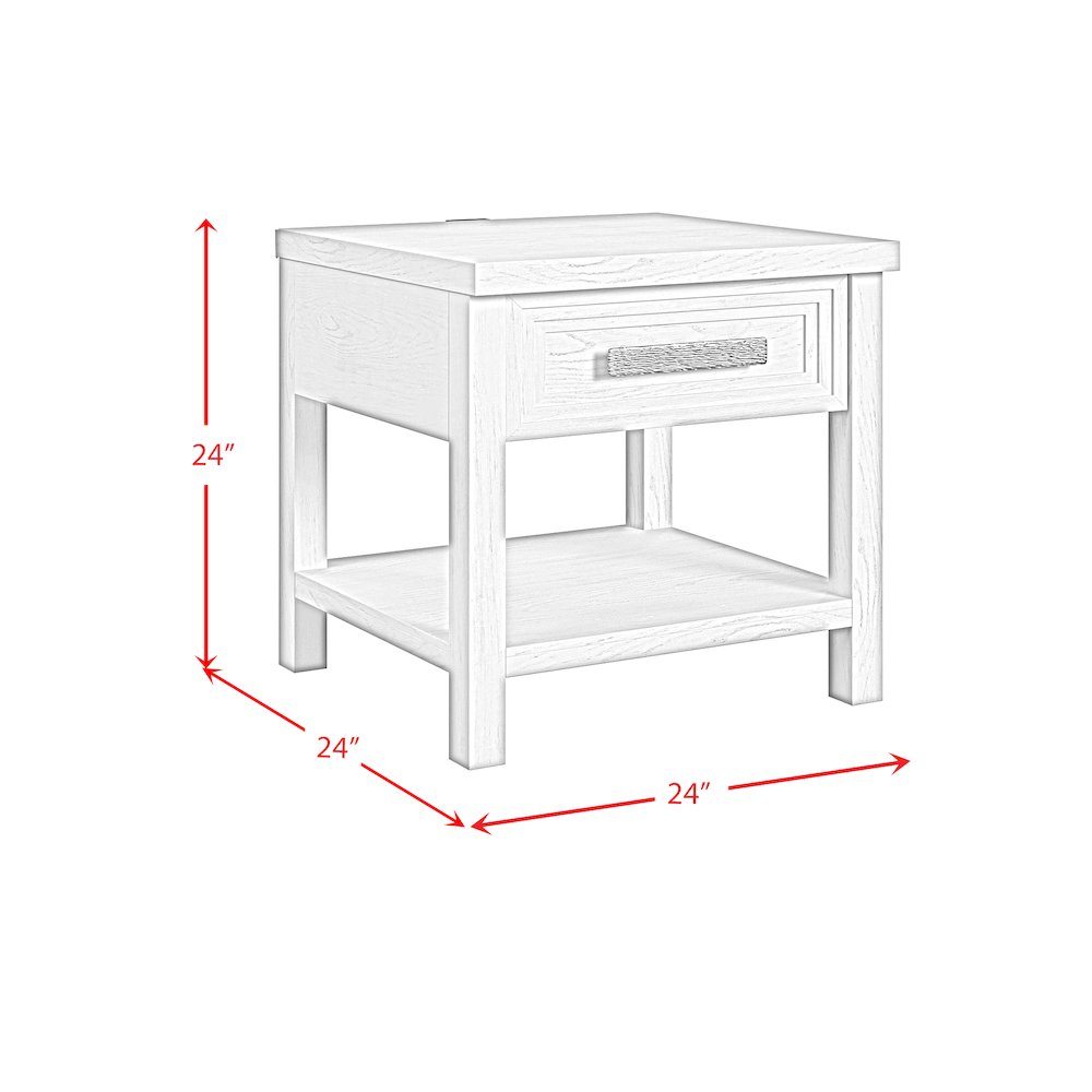 Avalanche 3PC Occasional Table Set in Antique White-Coffee Table & Two End Table