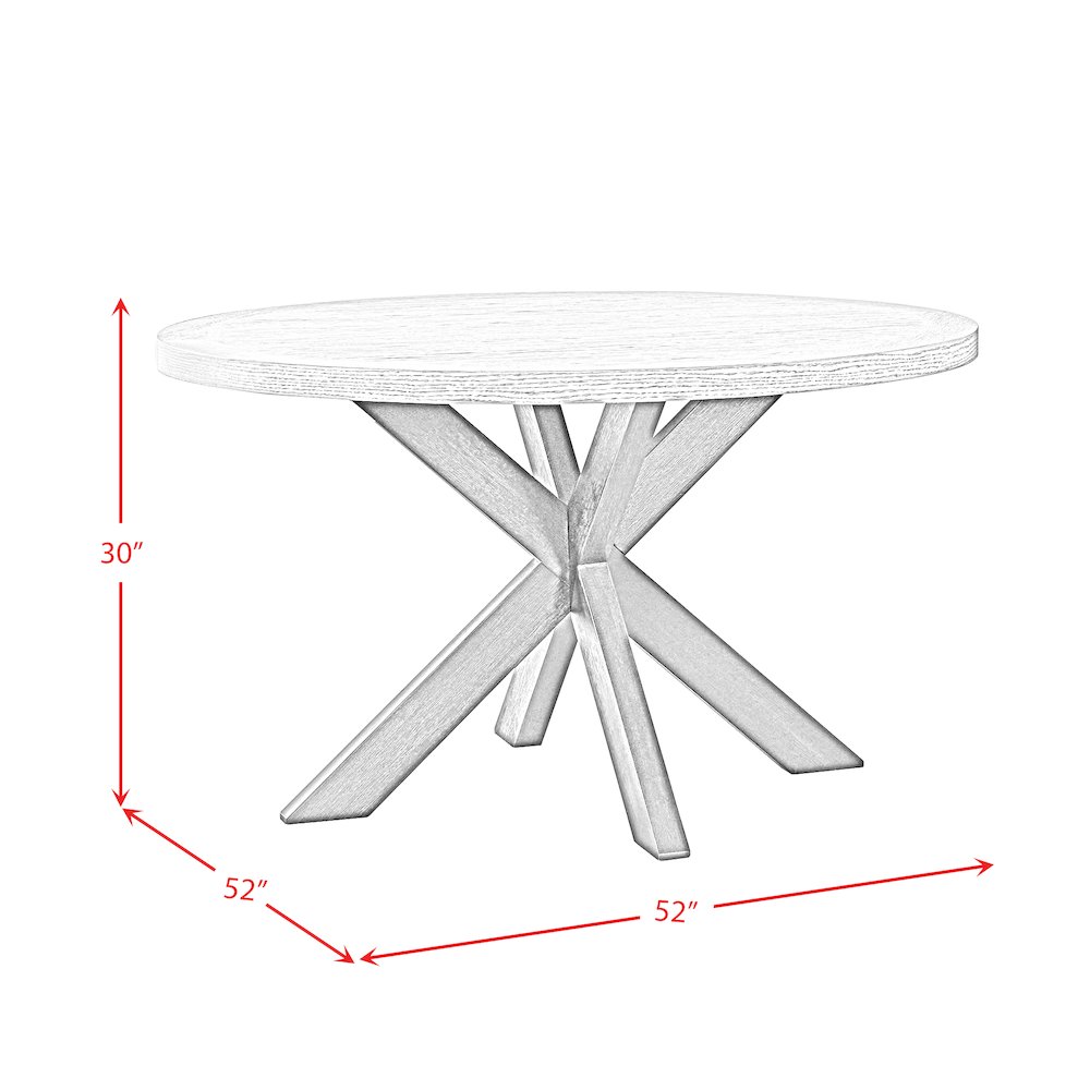 Edge 5PC Dining Set in Espresso-Round Table and Four Light Grey Fabric Chairs