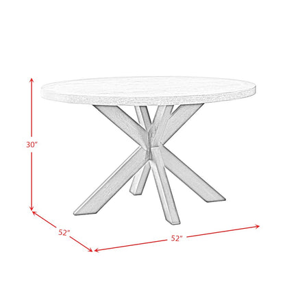 Edge 5PC Dining Set in Espresso-Round Table and Four Light Grey Fabric Chairs