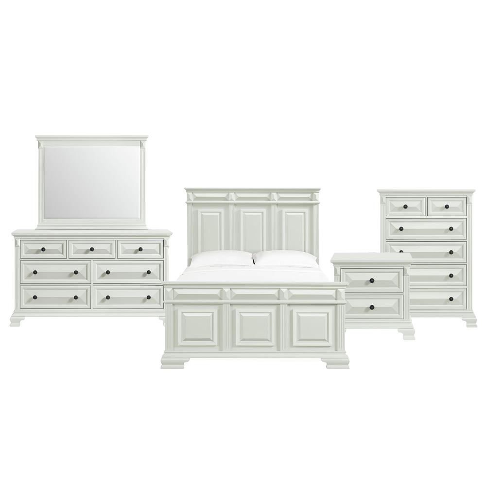 Sumner Queen Panel Bed in Antique White