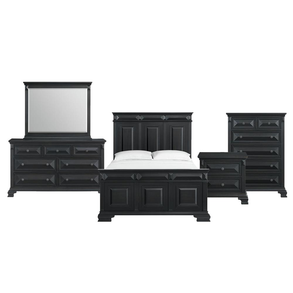 Sumner Queen Panel Bed in Black
