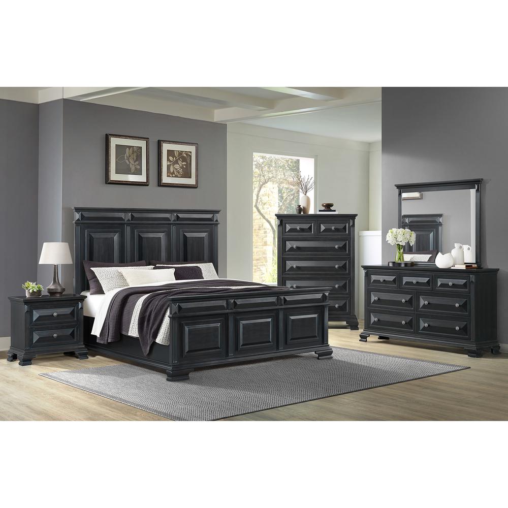 Sumner Queen Panel Bed in Black