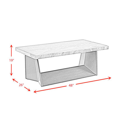 Tobias Coffee Table with Dark Marble Top