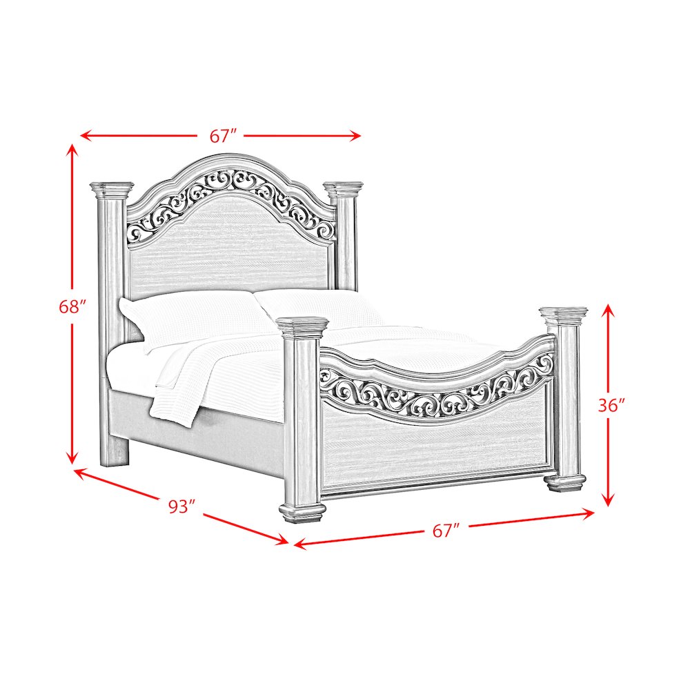 Brunswick Queen Panel 3PC Bedroom Set in Mahogany