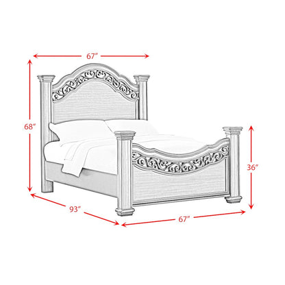 Brunswick Queen Panel 3PC Bedroom Set in Mahogany