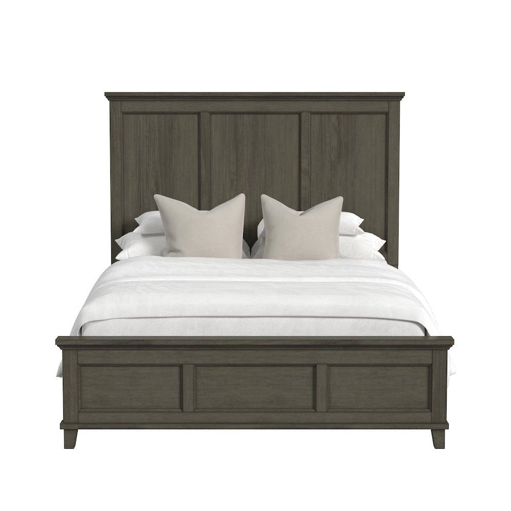 Canterbury Queen Panel Bed in Grey