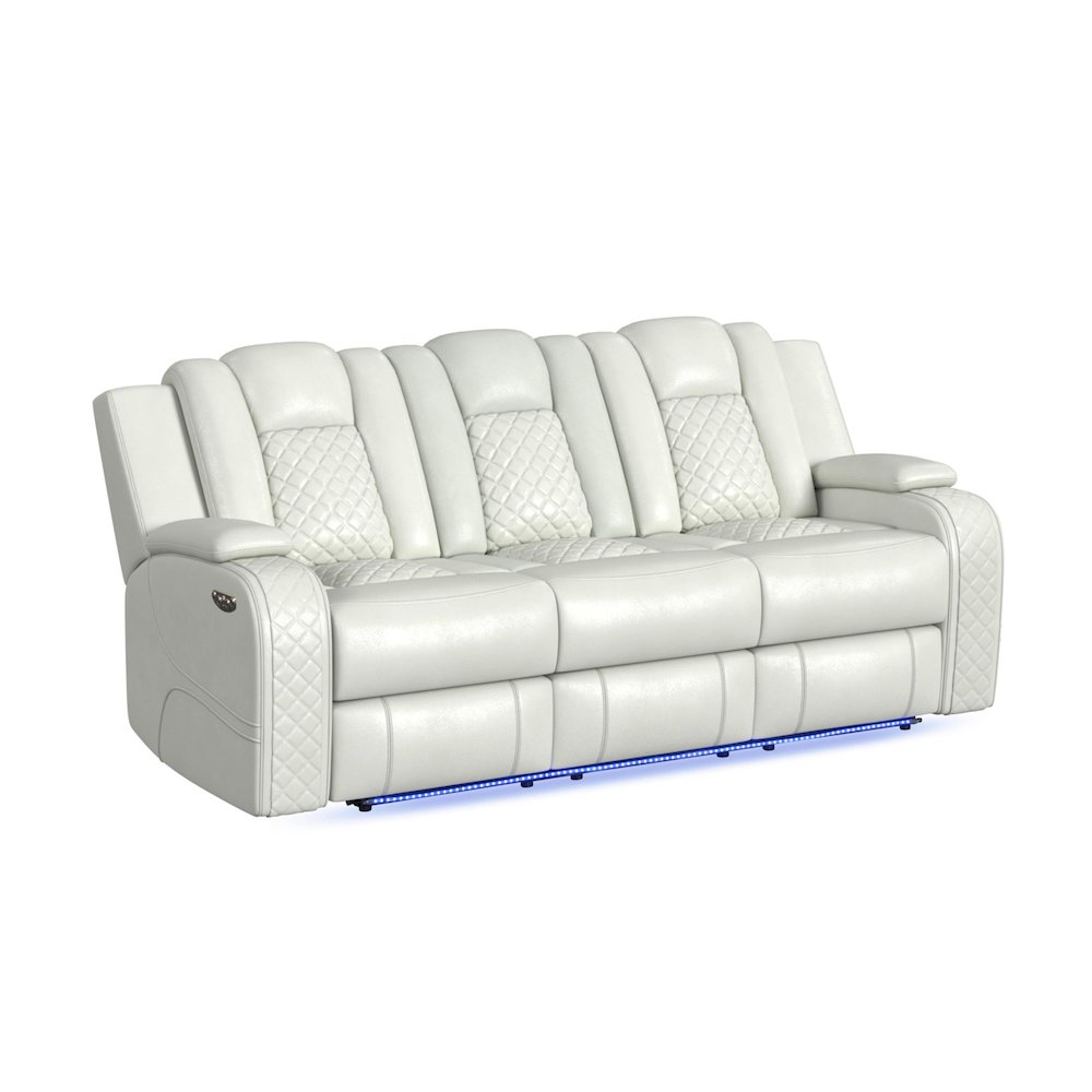 Amias 2PC Living Room Set in Pebble Oyster-Sofa & Loveseat