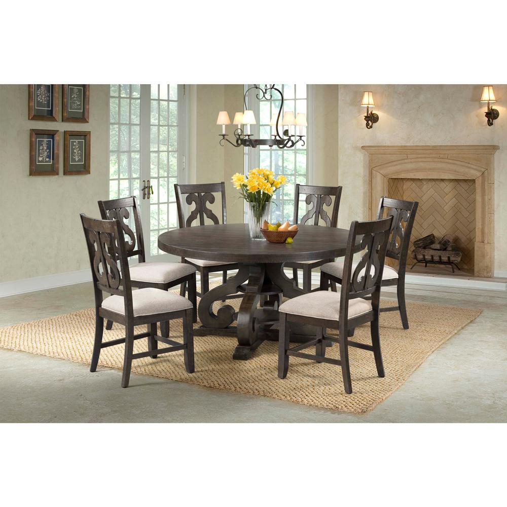 Stanford Round 7PC Dining Set-Round Table & 6 Chairs