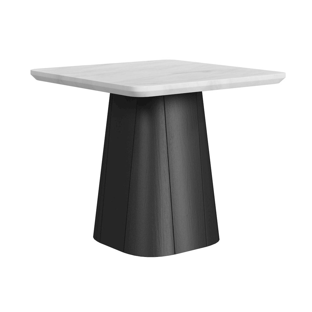 Yuri End Table in White and Black