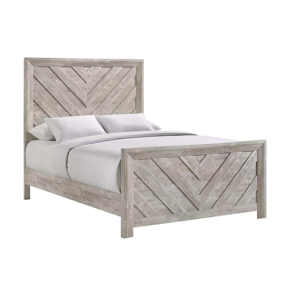 Keely Full Panel Bed in White