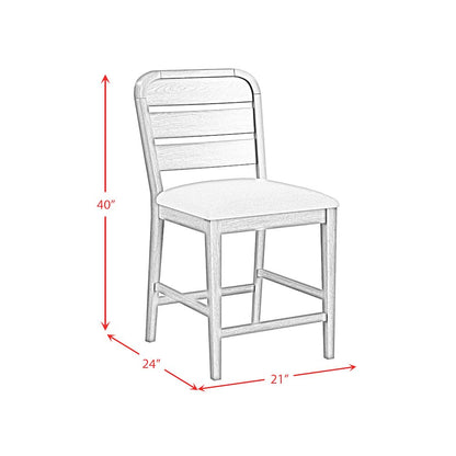 Thorin 5PC Counter Height Dining Set in Brown-Table and Four Chairs