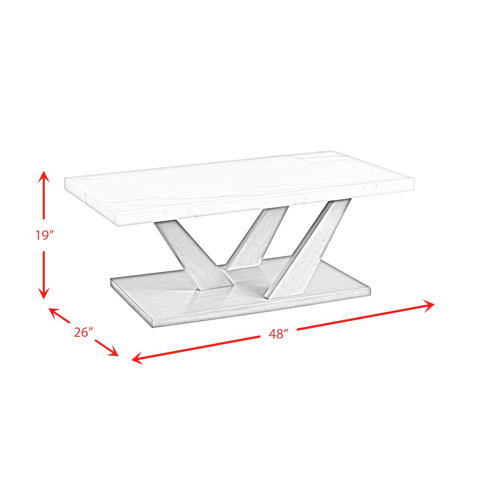 Graham Rectangular Coffee Table in Grey