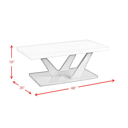 Graham Rectangular Coffee Table in Grey