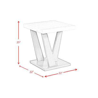 Graham Square End Table in Grey