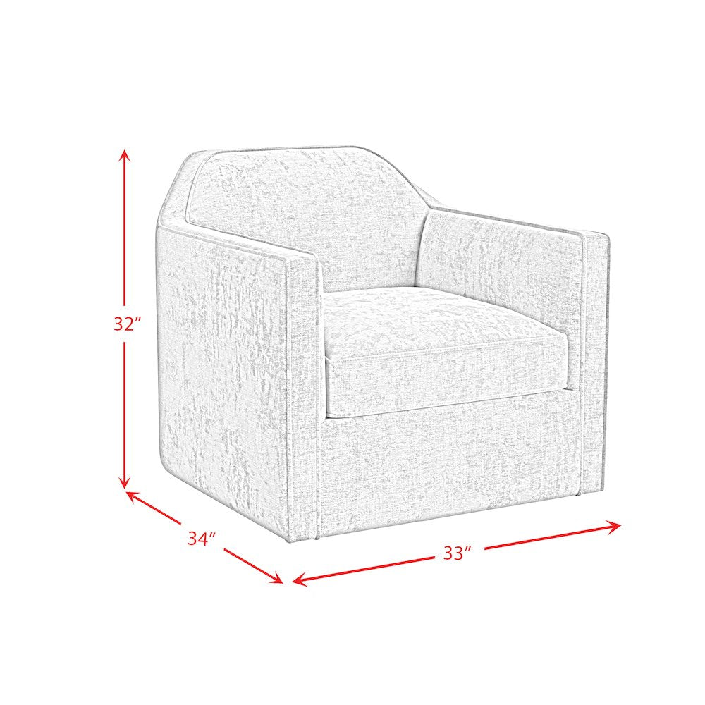 Aaron Swivel Chair in Beamer Blue