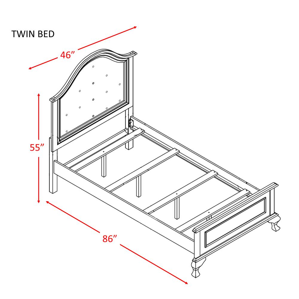 Jenna Twin Panel w/ Trundle 3PC Bedroom Set