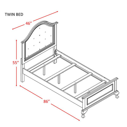 Jenna Twin Panel w/ Trundle 3PC Bedroom Set
